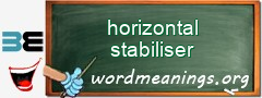 WordMeaning blackboard for horizontal stabiliser